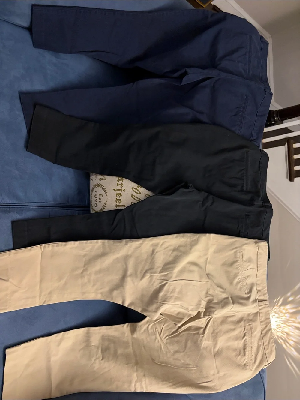 Trundle- 3 Pairs- Old Navy Men’s Pixie Chinos - Navy, Black & Khaki
